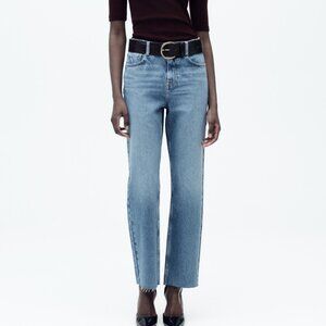 Zara Light Blue Straight Leg Jeans